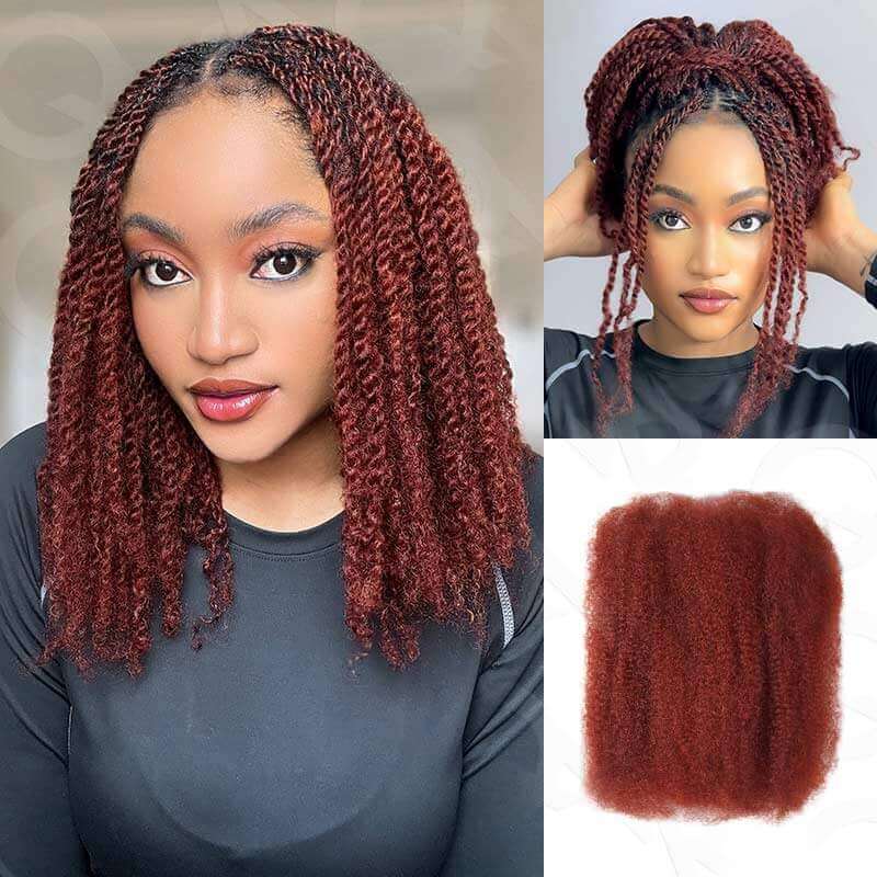$100off Member Sale|Dark Brown Afro kinky Bulk Human Hair