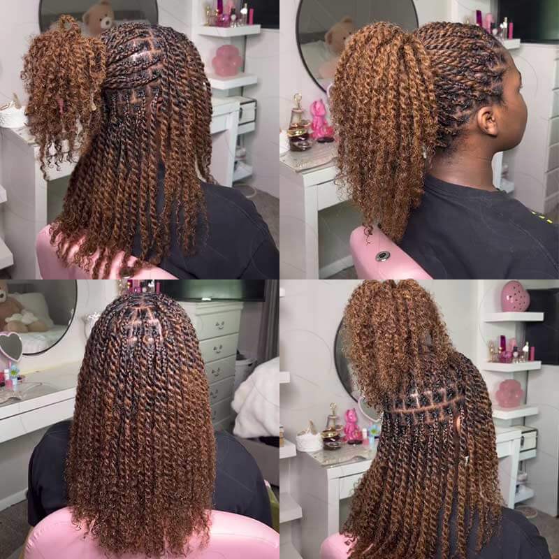 US Only|QVR Mix #4/30 Afro kinky Bulk Human Hair