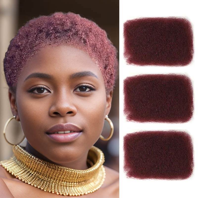 QVR Low Cut Crochet Hairstyle Human Hair Afro kinky Bulk Hair Extensions For Braiding Dreadlock