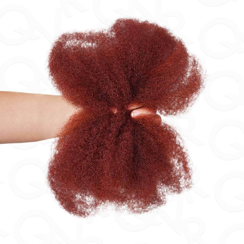 QVR Mix #1B/Purple Color Afro Kinky Bulk Human Hair For Braiding Dreadlock Hair