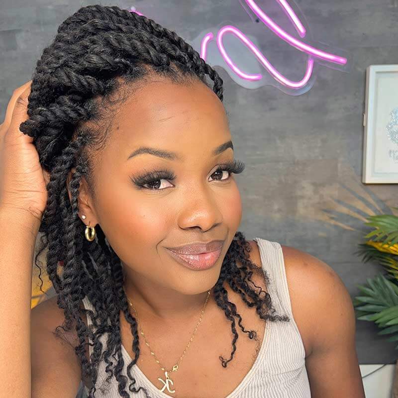 QVR #Red+#1B Two Colors Afro Kinky Bulk Human Hair For Braiding DreadLock