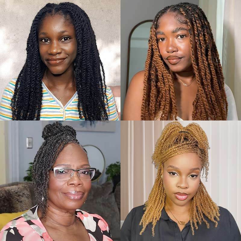 QVR 1 Pack Afro kinky Bulk Hair Extensions For Braiding Dreadlock Human Hair