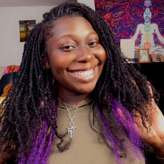 QVR #Purple+#1B Two Colors Afro Kinky Bulk Human Hair For Braiding DreadLock