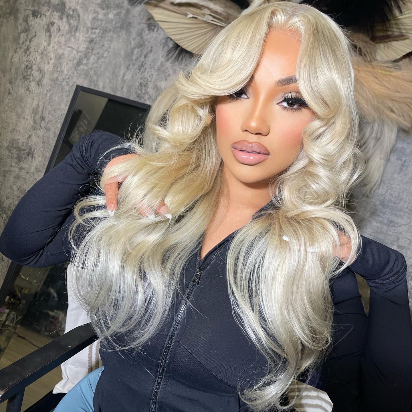 QVR Straight 613 Blonde Lace Part Wig Body Wave Wigs 13x4 Lace Frontal Human Hair Wigs