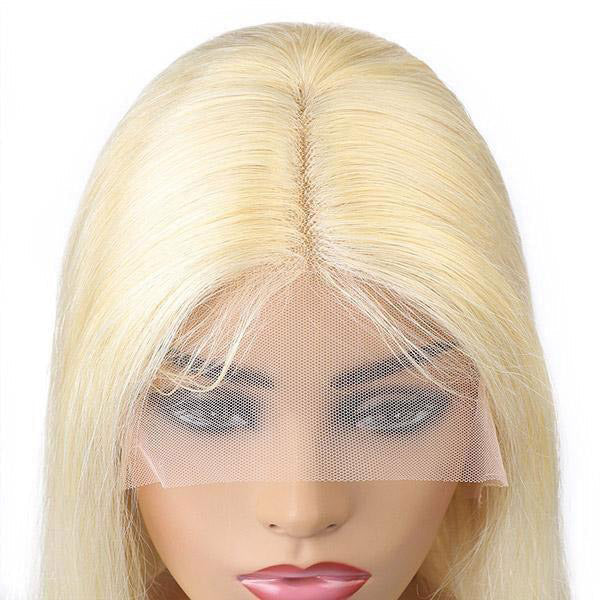 613 Blonde Color Transparent 13*1 Body Wave Lace Front Wig Human Hair Wigs