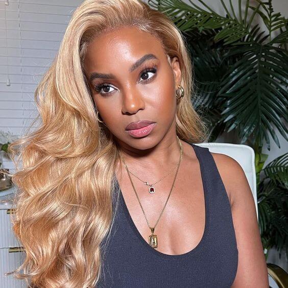 QVR #27 Honey Blonde Colored Wig Body Wave 4x4/5x5/13x4 Transparent Lace Wig Human Hair Wigs