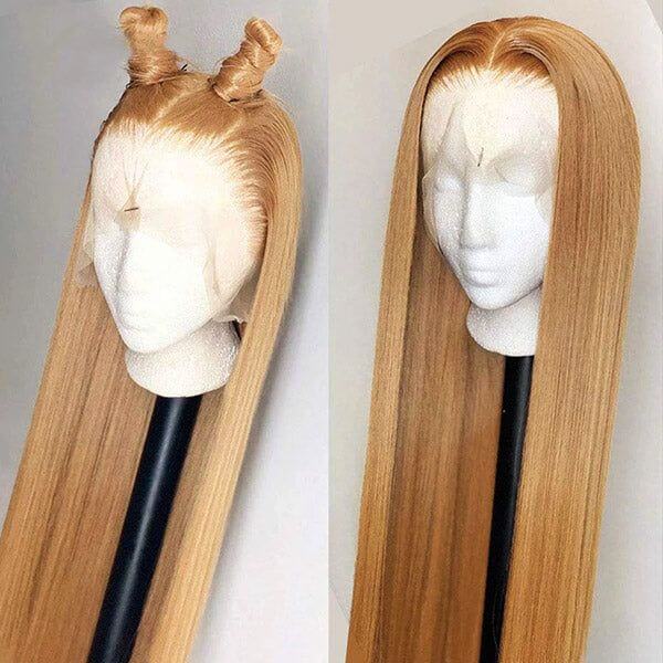 QVR #27 Honey Blonde Colored Wig Body Wave 4x4/5x5/13x4 Transparent Lace Wig Human Hair Wigs
