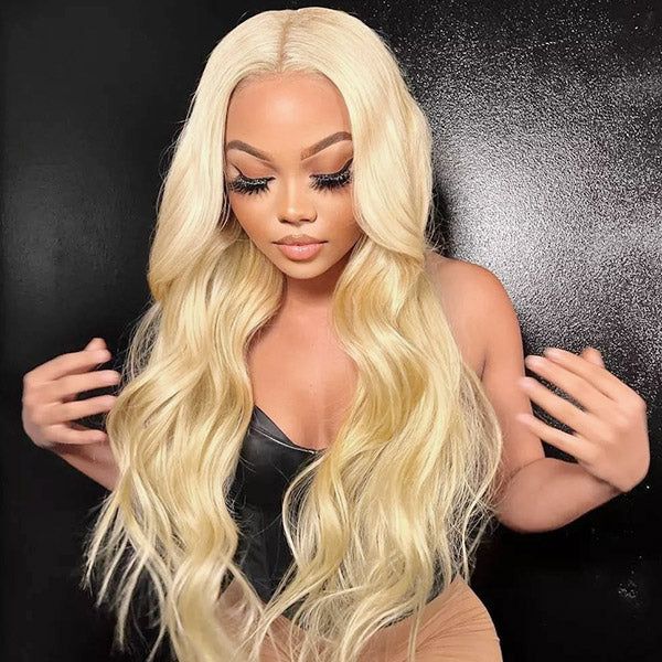 613 Human Hair Wig Body Wave Wig Honey Blonde 13x4 HD Lace Front Wigs 30Inch 180% Density