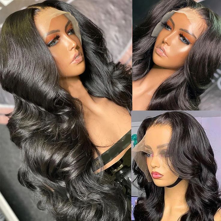 QVR Body Wave Wigs Virgin Hair Wavy Wigs Pre Plucked With Baby Hair 13x6 Lace Glueless Wig 250% Density