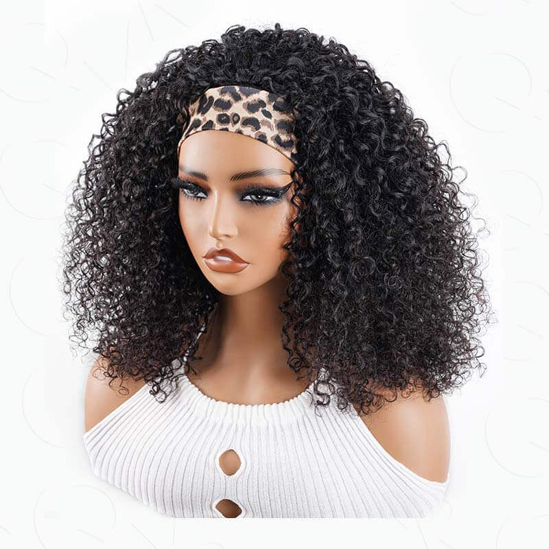 Flash Sale|QVR Glueless Half Wig 3 In 1 Twist Curly Human Hair