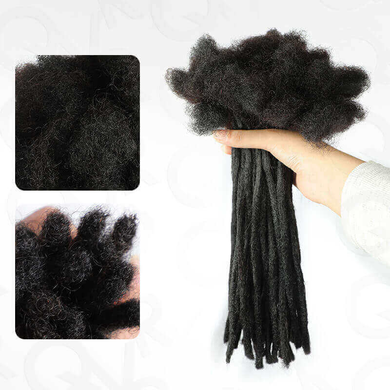 QVR Handmade Dreadlocks Reddisn Brown #33 Thickness 0.6cm Human Hair Loc Extensions