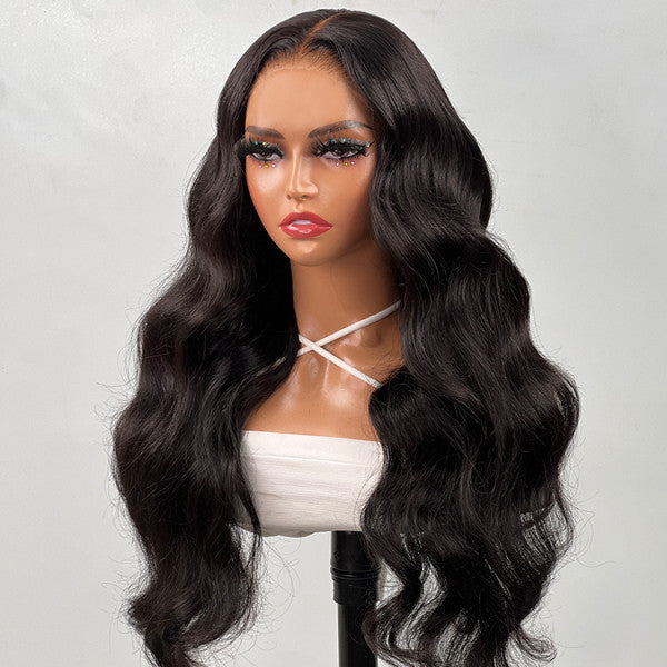 QVR 7x5 Glueless Lace Body Wave Wig With Pre Plucked Hairline 100% Human Hair