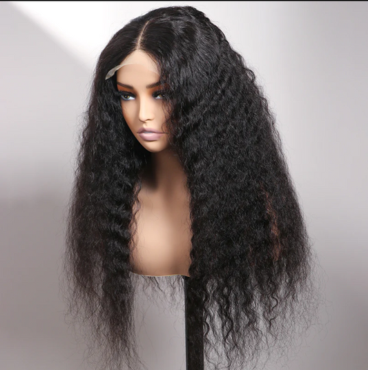 Flowy Bohemian Curls Wig Curly Glueless 5x5 Closure Lace Wig Pre-plucked Human Hair wigs