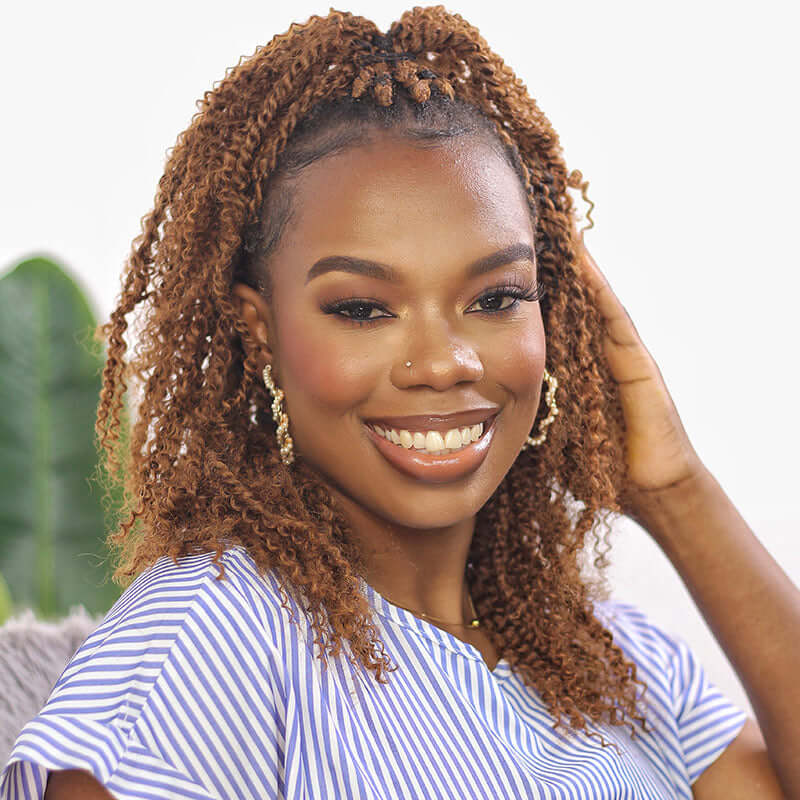QVR 1 Pack Afro Kinky V Bulk Hair for Kinky Twist Crochet Braiding Hair