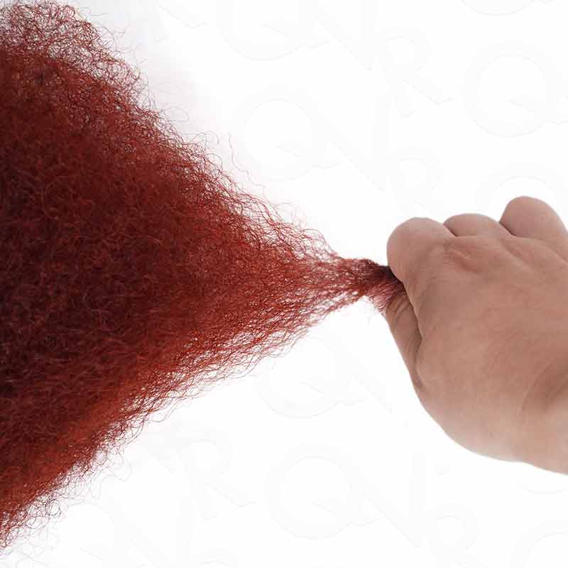 QVR 1 Pack Reddish Brown Color Afro Kinky Bulk Human Hair