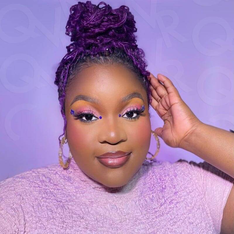 CLEARANCE SALE| Purple Color Afro Kinky Bulk Human Hair