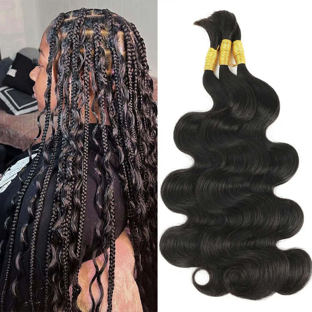 US Only|QVR #1B Body Wave Bulk Braiding Hair