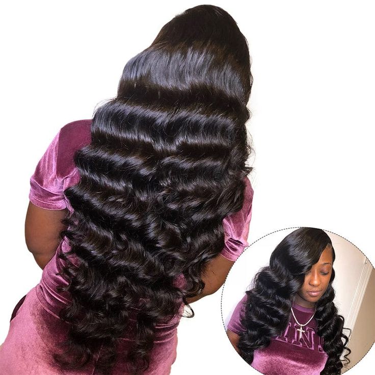 Loose Deep Wave Bundles with Closure Peruvian Hair Bundles with Closure Remy 100% Human Hair Bundles with 4x4 lace Closure