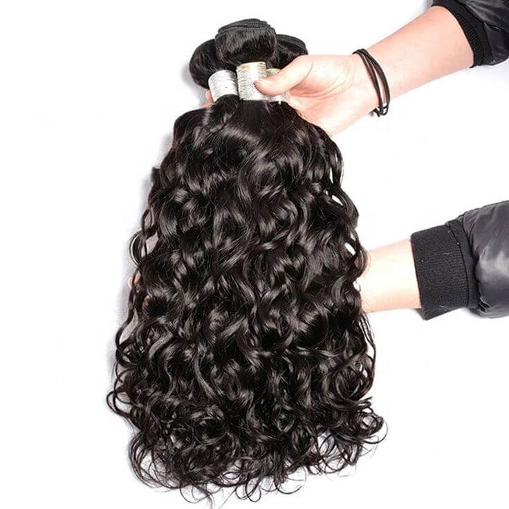 QVR Water Wave Human Hair Weaves 1 Bundles