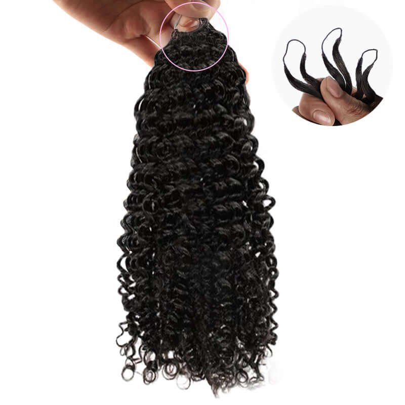 QVR 1 Pack Muti-Color Kinky Curly Crochet Braid Human Hair Extensions