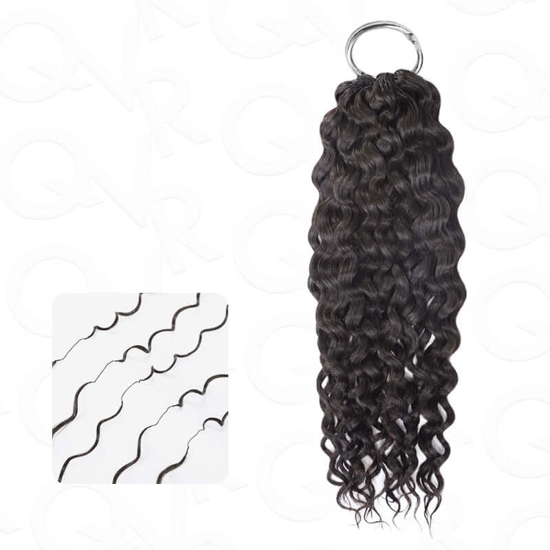 Wholesale|Buy 15 Packs Water Wave Feather Crochet Weave Human Hair Extensions Send 10 Free Packs