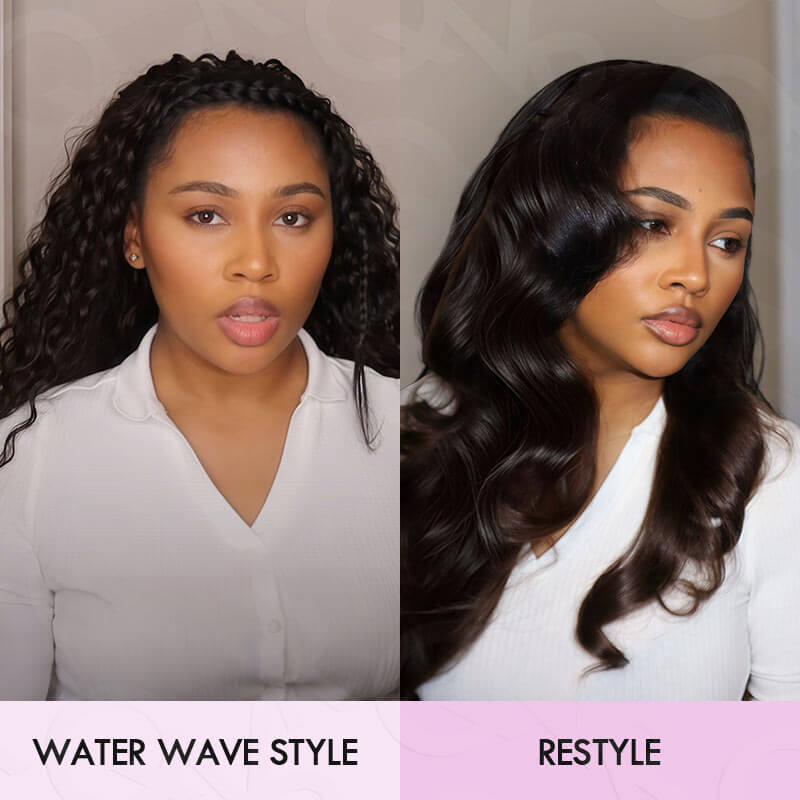 BOGO|Dark Brown Water Wave Human Hair Crochet Weave Hair Extension