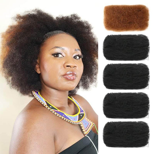 QVR Self-customized Highlights Color Afro kinky Bulk For Braiding Dreadlock Hair