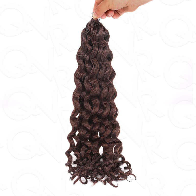 QVR 1 Pack Water Wave Feather Crochet Human Hair Extension