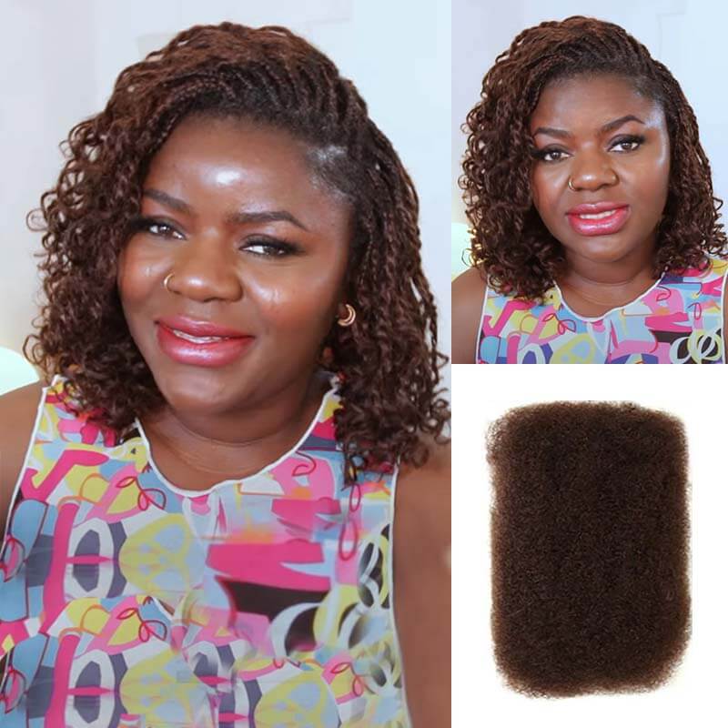 P3G5|Dark Brown Afro kinky Bulk Human Hair