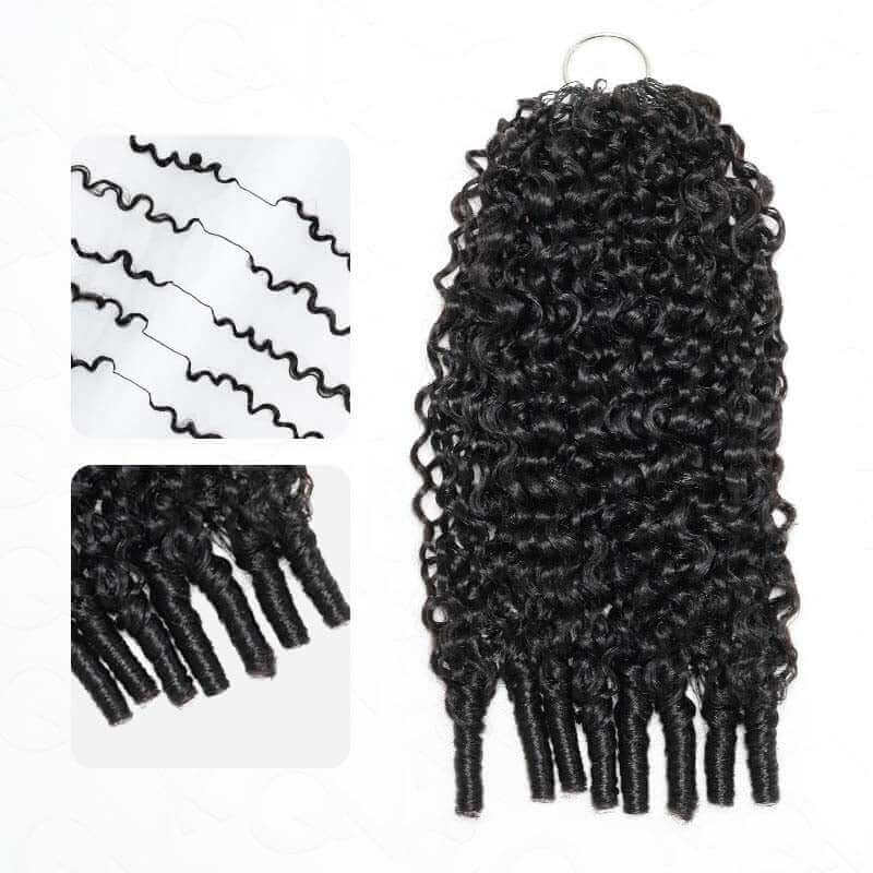 Wholesale|Buy 15 Packs Burmese Curly Feather Crochet Weave Human Hair Extensions Send 10 Free Packs