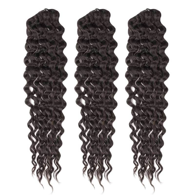 CLEARANCE|Handmade Natural Black Water Wave Crochet Braid Human Hair