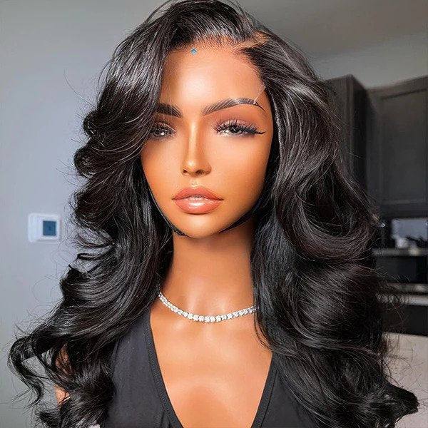 QVR Real Glueless Body Wave 13x4 HD Lace Frontal Human Hair Wigs HD 5x5 Lace Closure Wigs