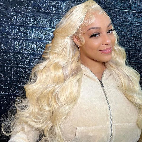 613 Human Hair Wig Body Wave Wig Honey Blonde 13x4 HD Lace Front Wigs 30Inch 180% Density