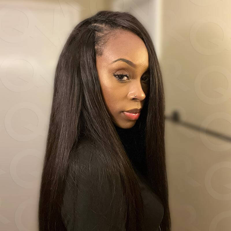 CLEARANCE SALE| Soft Natural Black Straight Feather Crochet Braid Human Hair