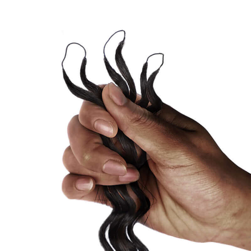 CLEARANCE SALE| Ombre Color Water Wave Brown Highlight Feather Human Hair Extensions