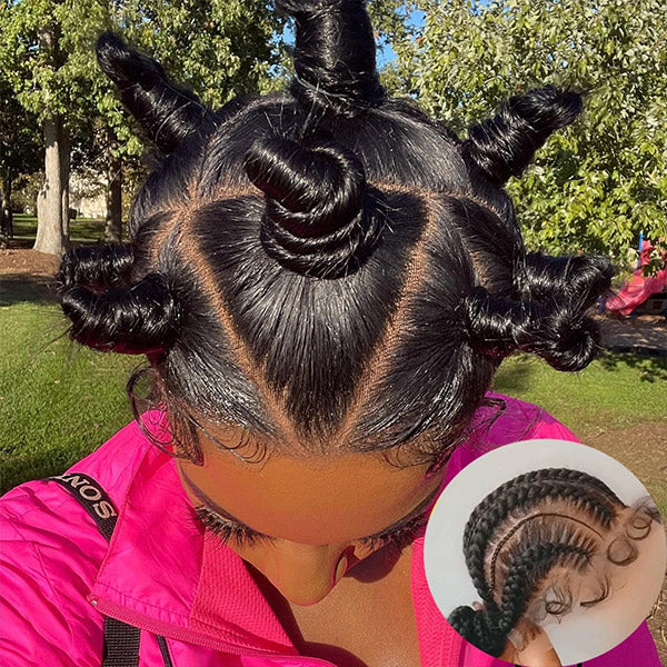 QVR Loose Wave Full Lace Wig Handmade Natural Black Human Hair Knotless Wigs