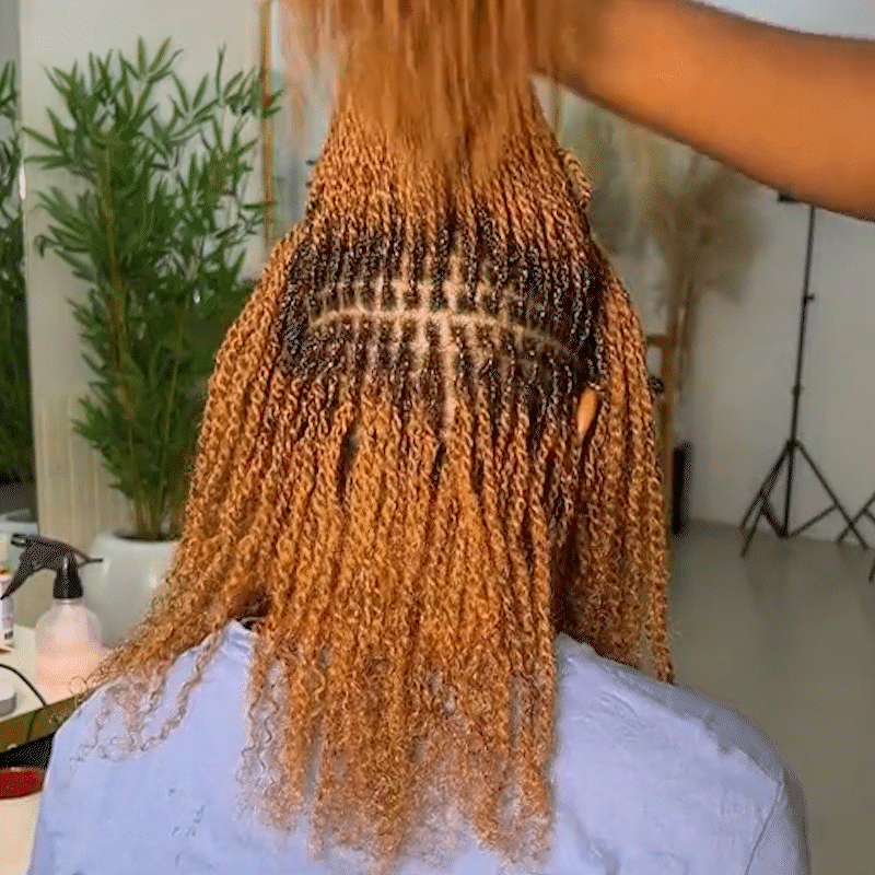 B3G1|QBrown Color Afro Kinky Bulk Human Hair