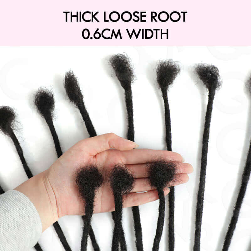 QVR Handmade Dreadlocks Ombre #T1B/27 Color Thickness 0.6cm Loc Extensions Human Hair