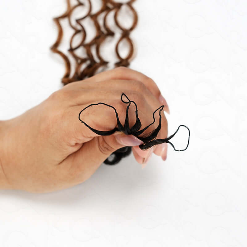 US Only|QVR #T1B/30 Water Wave Feather Crochet Human Hair