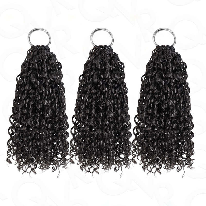 US Only|QVR #1B Ramen Curl Feather Crochet Human Hair