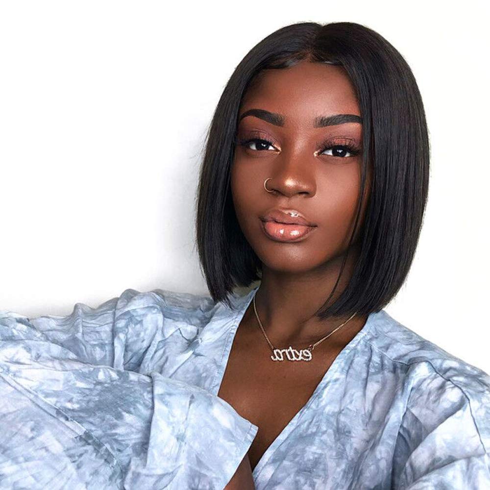 QVR Lace Front Human Hair Wigs 10 Bob Wig | LYNA
