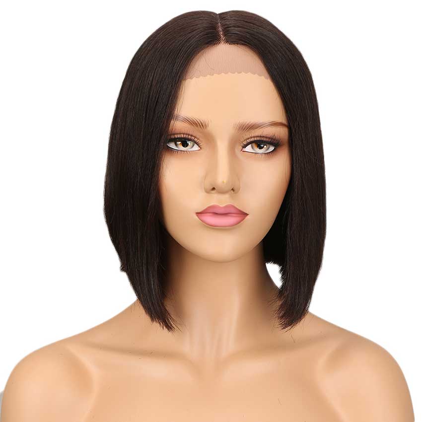 QVR Lace Front Human Hair Wigs 10 Bob Wig | LYNA