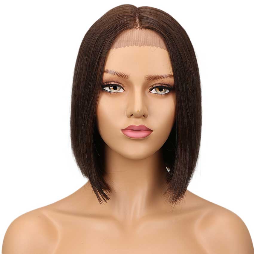 QVR Lace Front Human Hair Wigs 10 Bob Wig | LYNA
