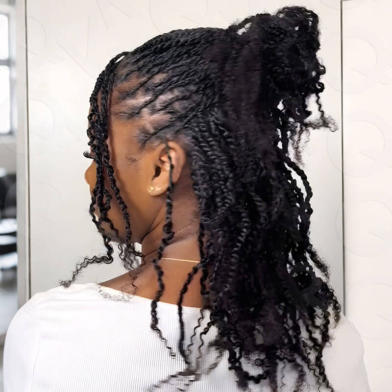 Wholesale|Buy 15 Packs Natural Black Spring Twist Human Hair Send 10 Free Packs