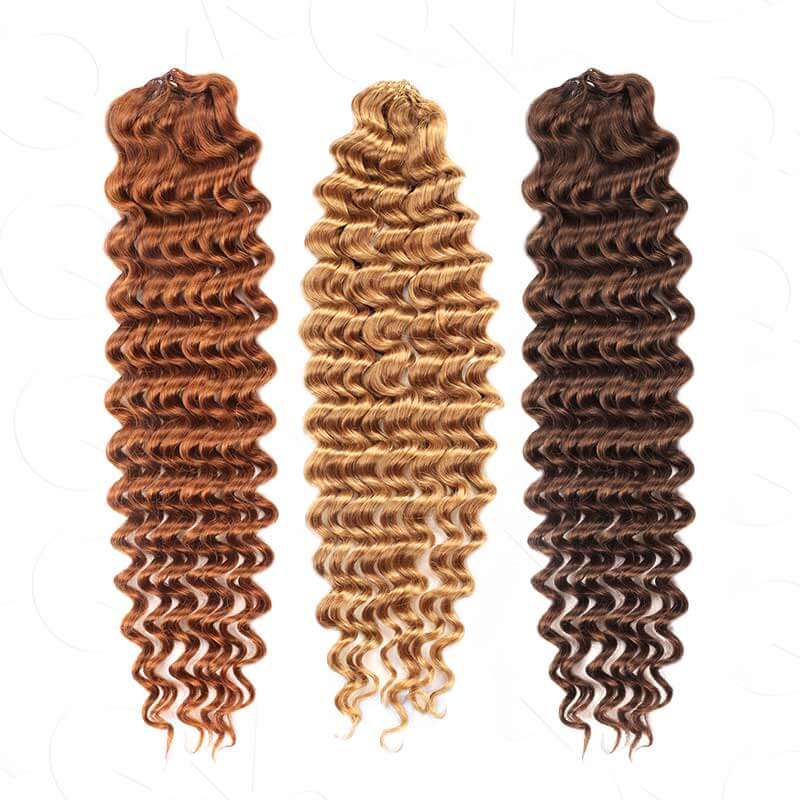 QVR Kinky Curly Micro-Ring Loop Hair Highlight #4/27/30 Crochet Braid Hair Extensions