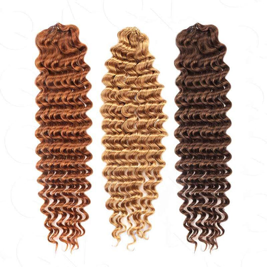 QVR Kinky Curly Micro-Ring Loop Hair Highlight #4/27/30 Crochet Braid Hair Extensions