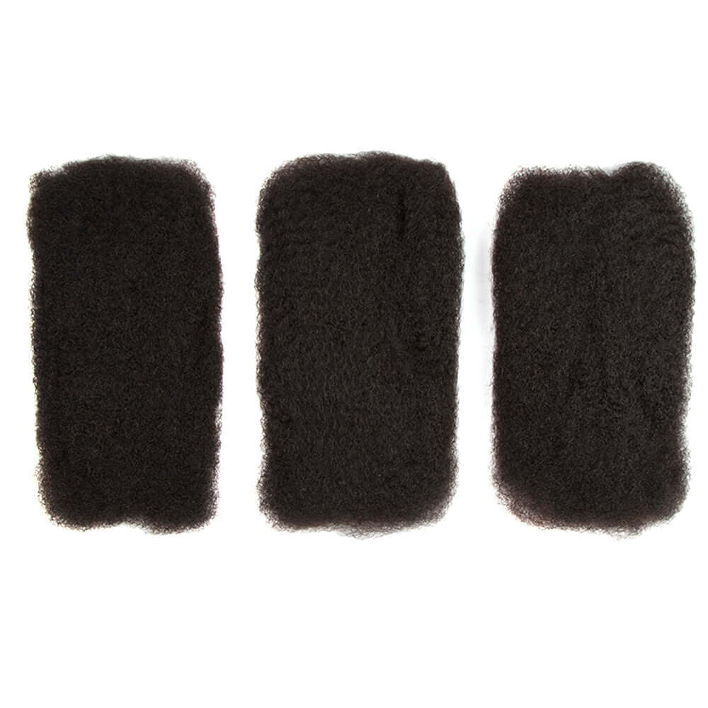 QVR #Honey Blonde+#1B Two Colors Afro Kinky Bulk Human Hair For Braiding DreadLock