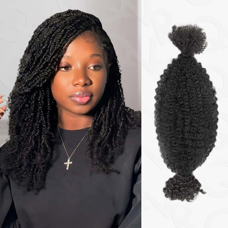 Wholesale|Buy 15 Packs Natural Black Spring Twist Human Hair Send 10 Free Packs