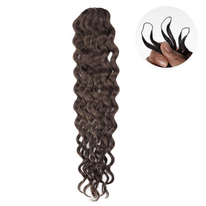 QVR 1 Pack Muti-Color Water Wave Crochet Braid Human Hair Extensions