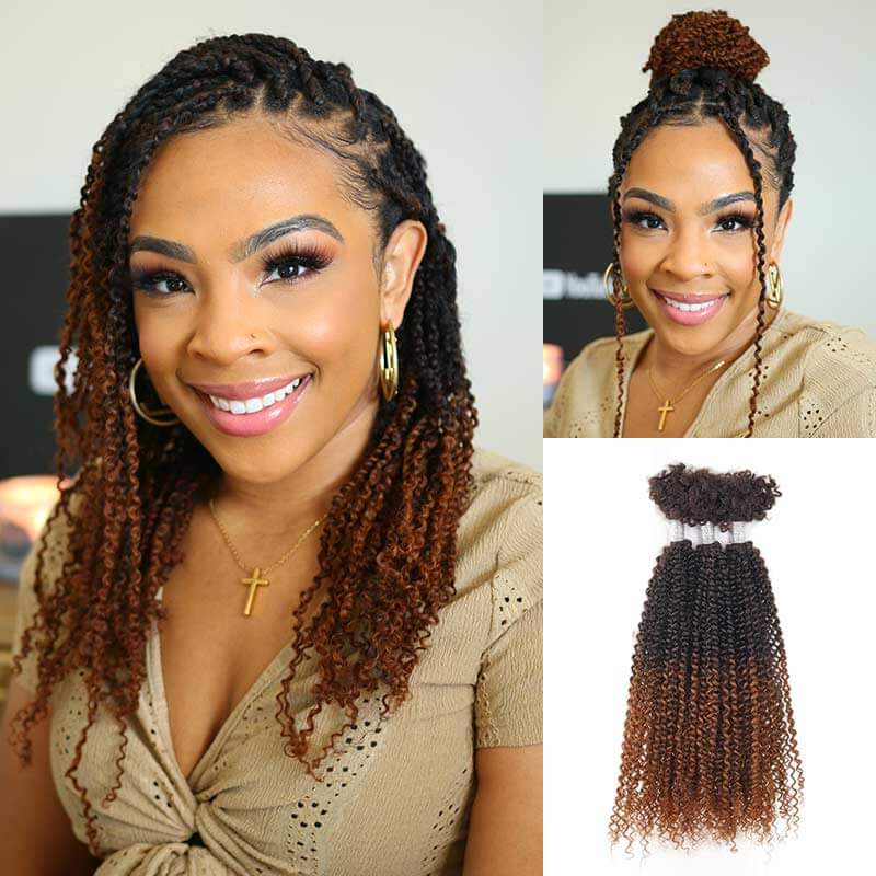 Flash Sale|QVR Afro Kinky V Bulk Natural Curly Human Hair for Kinky Twist